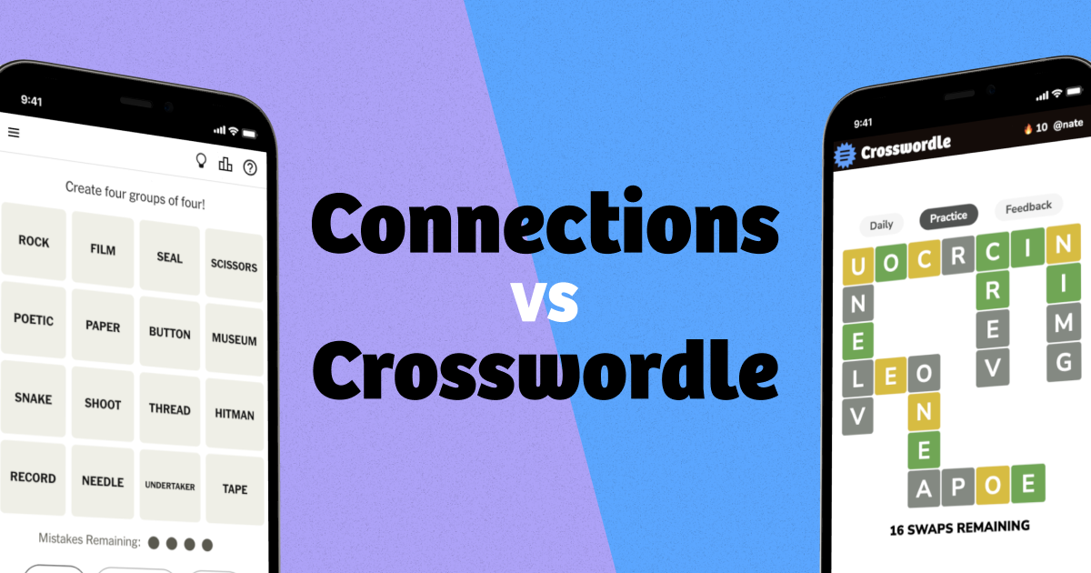 Connections vs Crosswordle