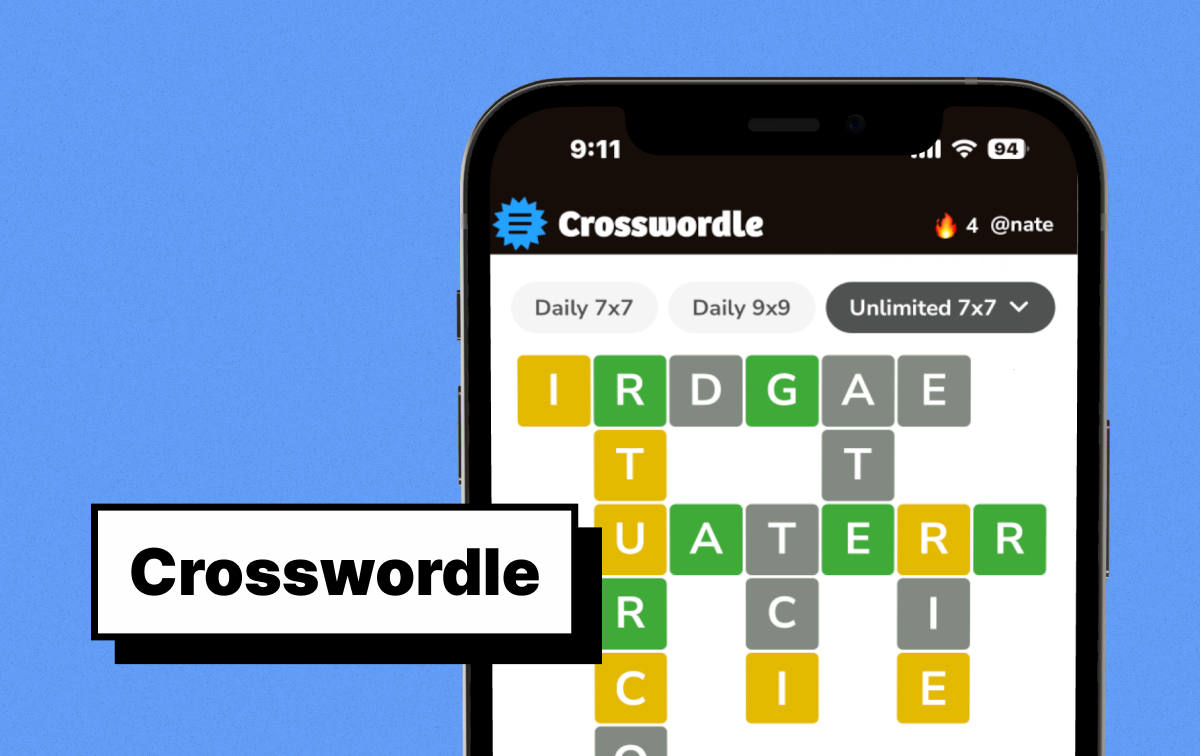 Crosswordle reverse crossword puzzle with logic-based deduction