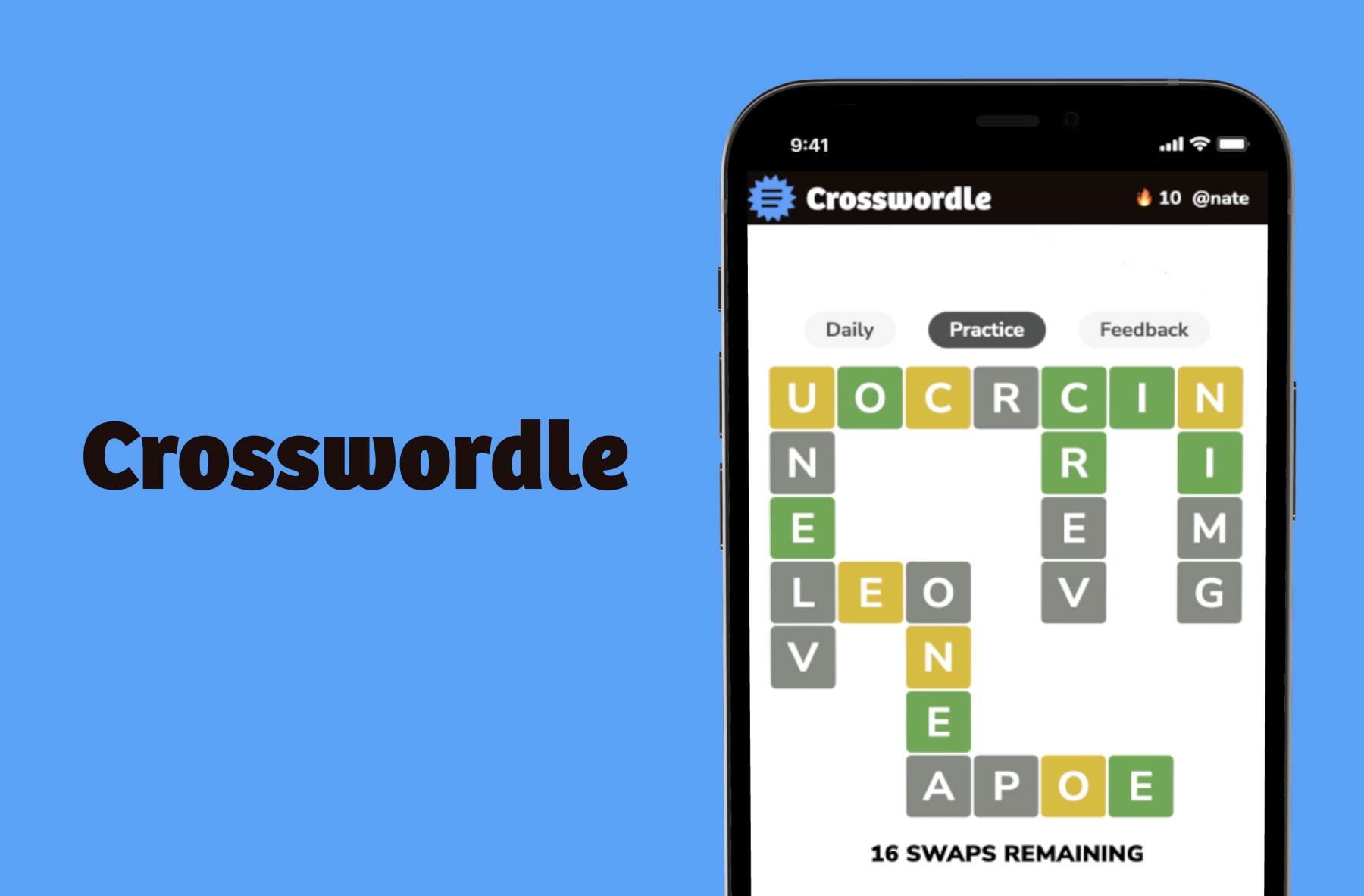 Crosswordle — A daily logic puzzle word game