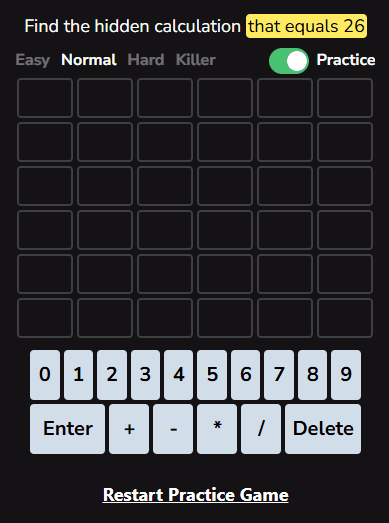 Mathler normal opening guess