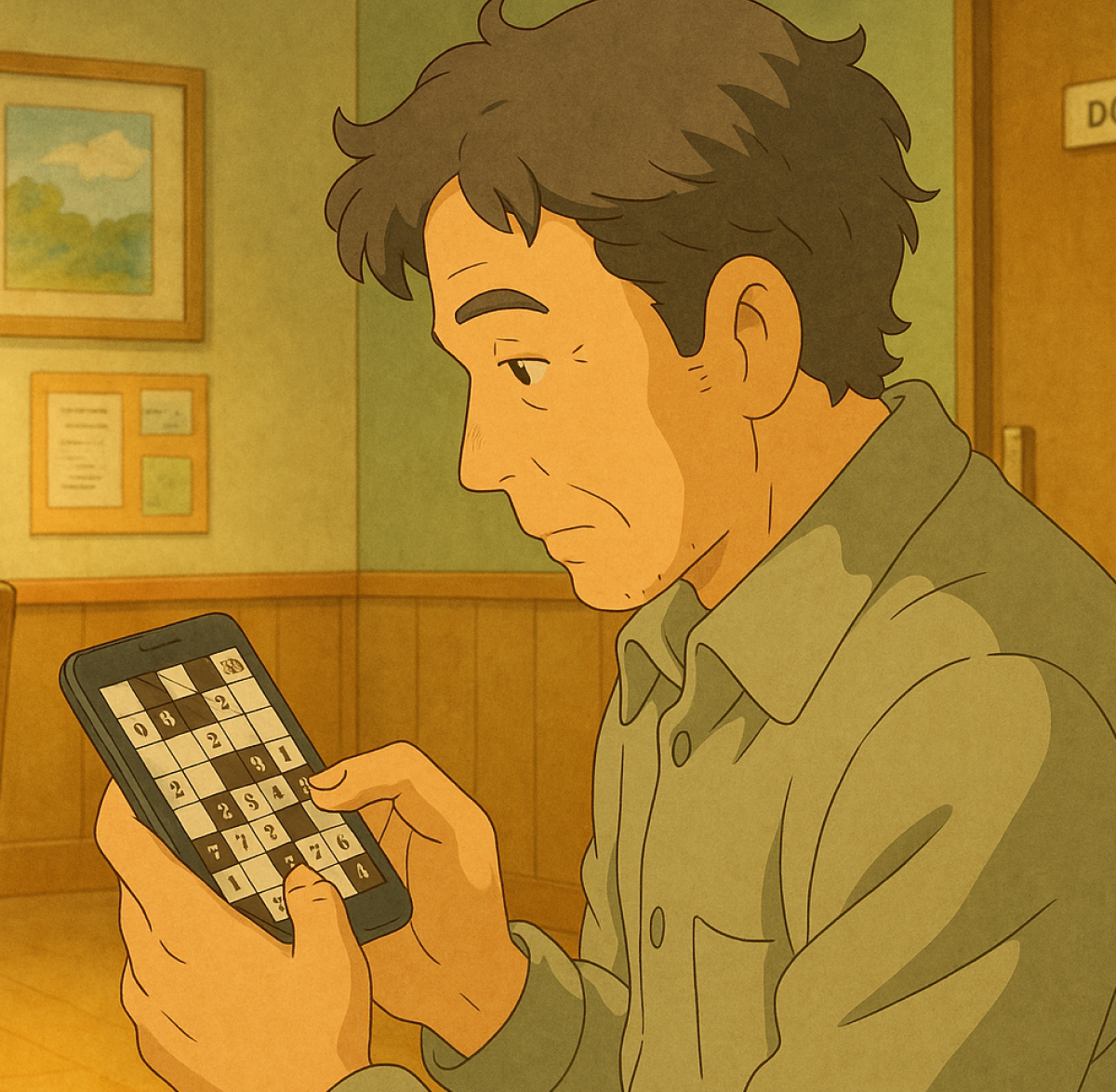 Playing Kakuro Conquest in a waiting room