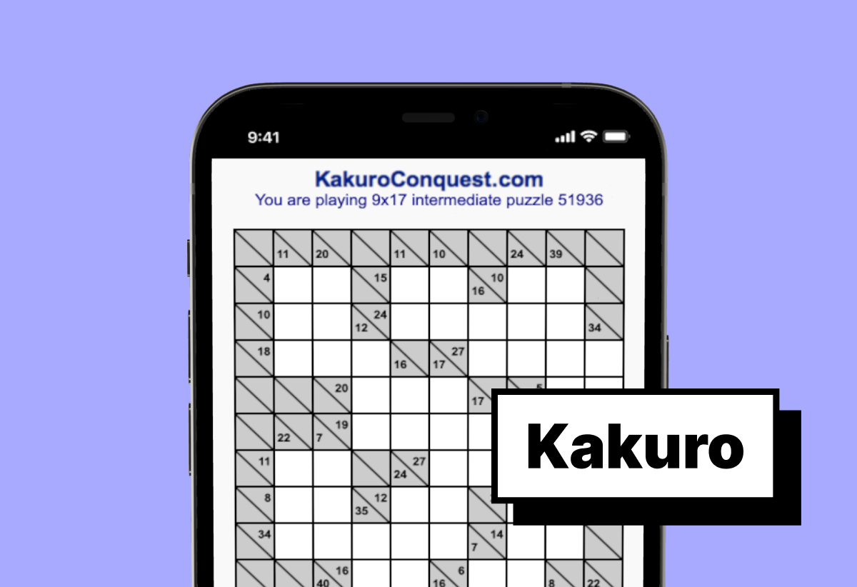 Kakuro Conquest crossword-style number grid puzzle