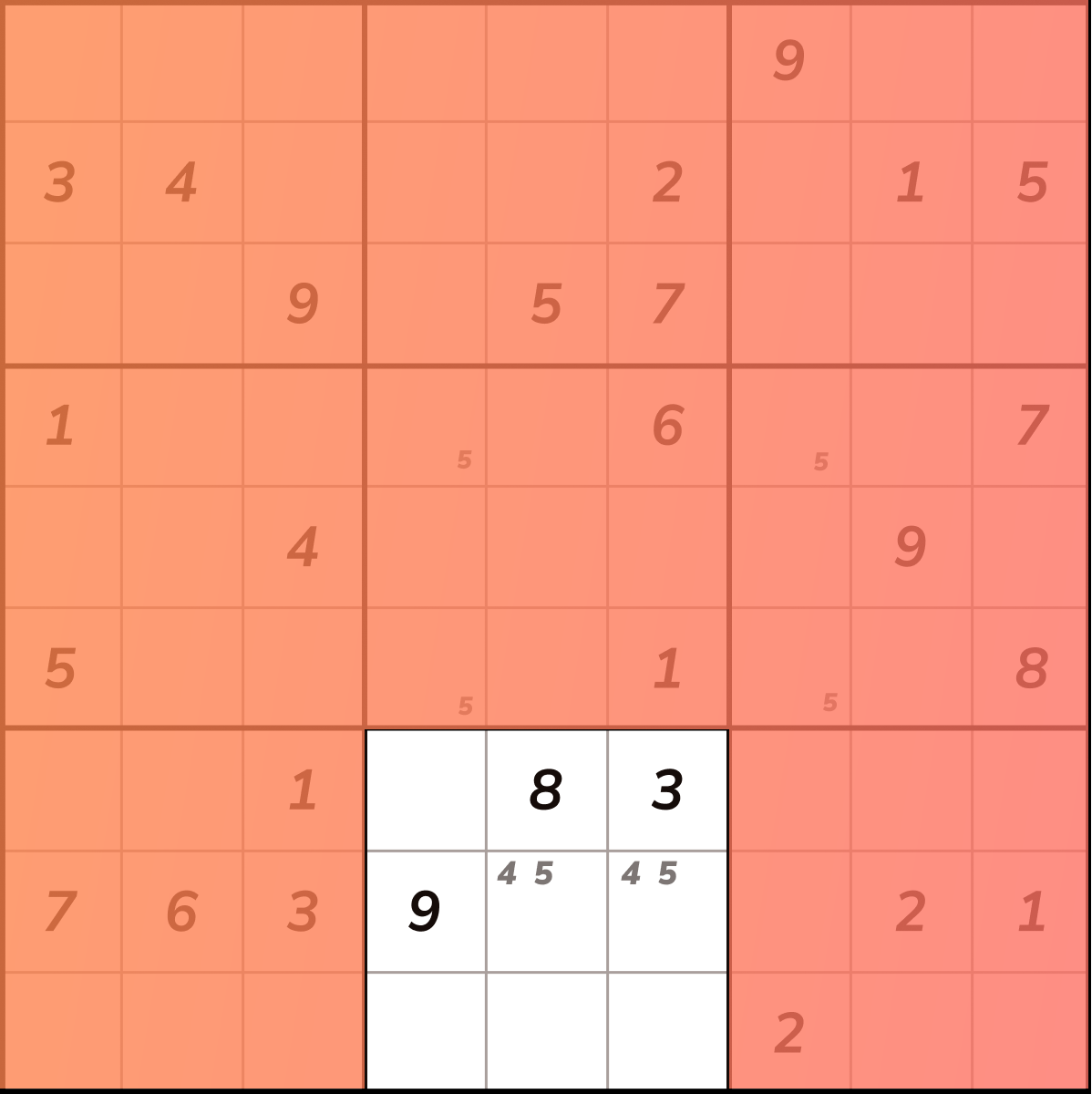 Naked Pairs example