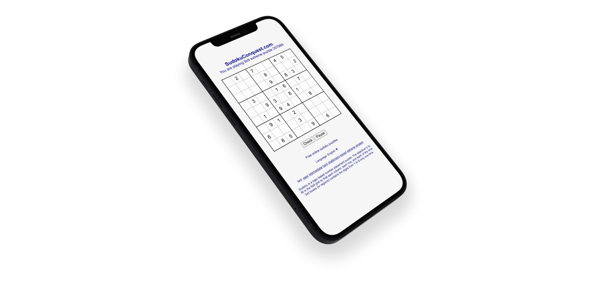 Sudoku on the mobile phone