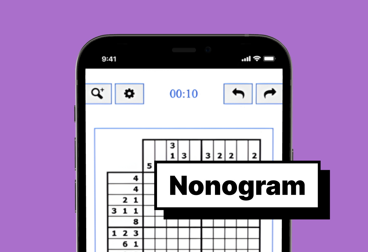 Nonogram Picross visual logic puzzle with number clues along rows and columns